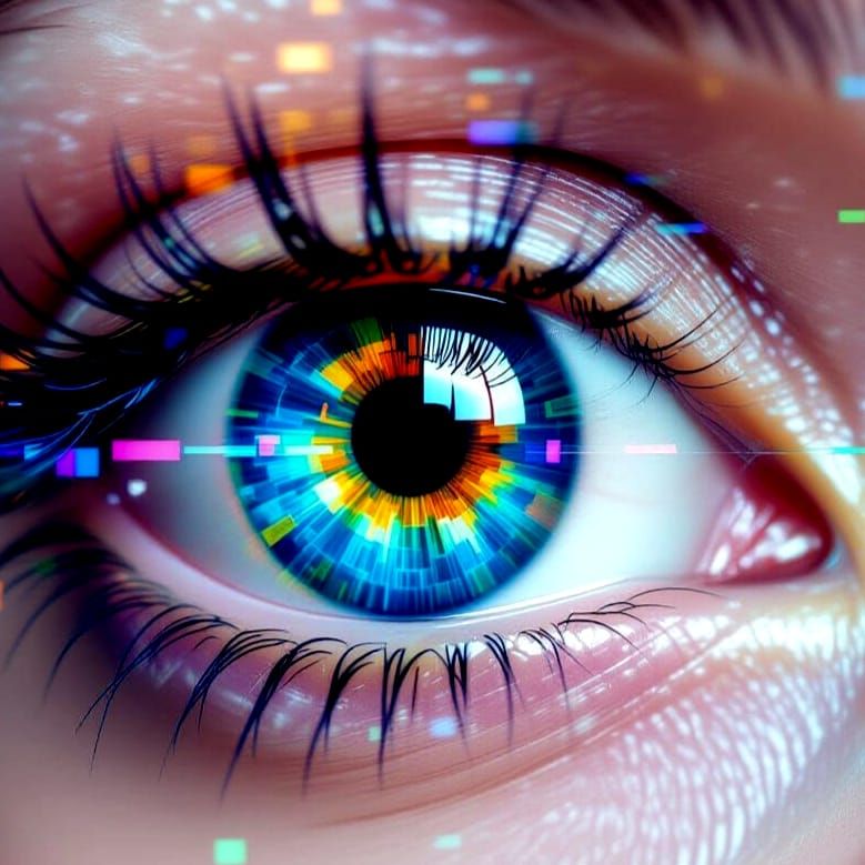 Female FX Glitch Art with Computer and Video Effects