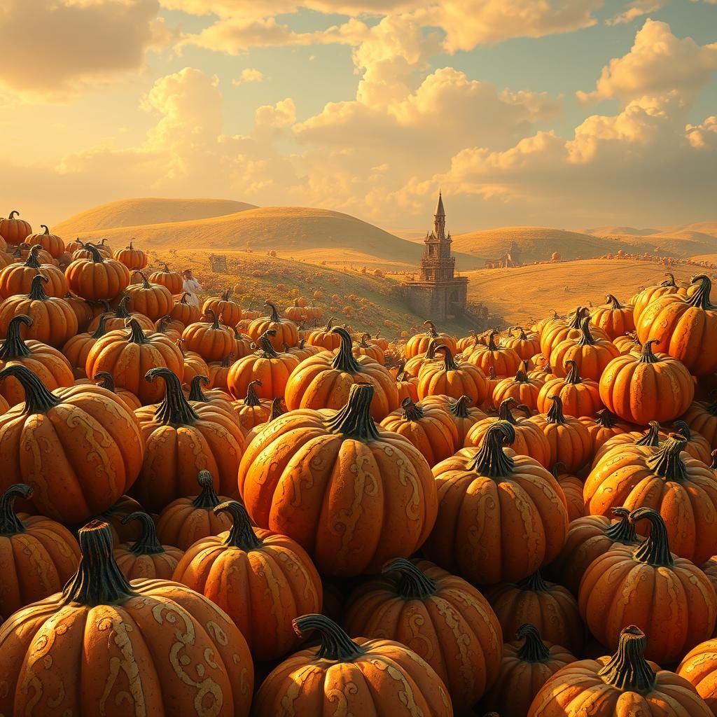 Gourd Fantasy Landscape in Matte Painting Style