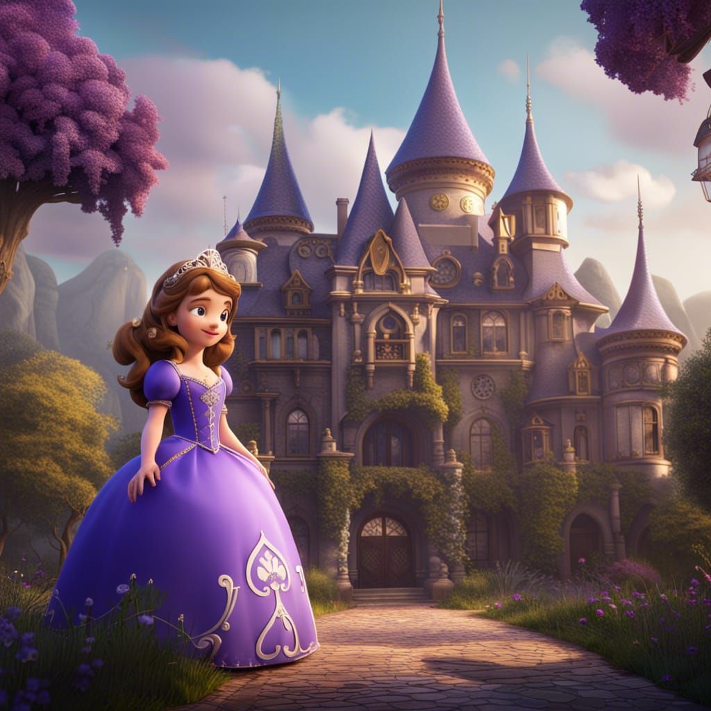 Grown Up Princess Sofia: Detailed Matte Painting