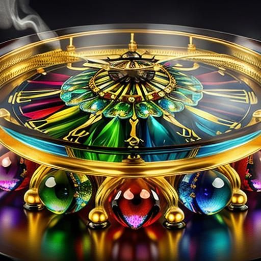 Steam Sewing Machine Clock Tower in Hyperrealism