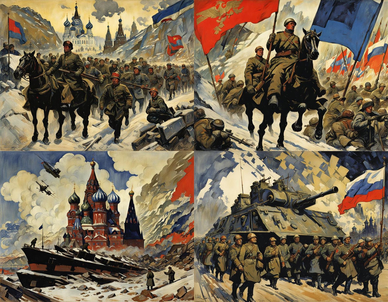 Symbolic Russia in Soviet Propaganda Style
