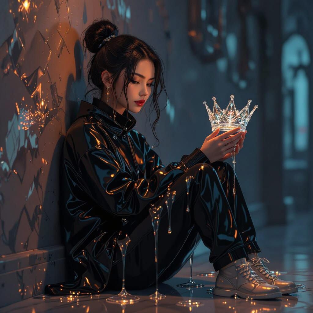 Melting Glass Name 'Cinoel' in 4K HD