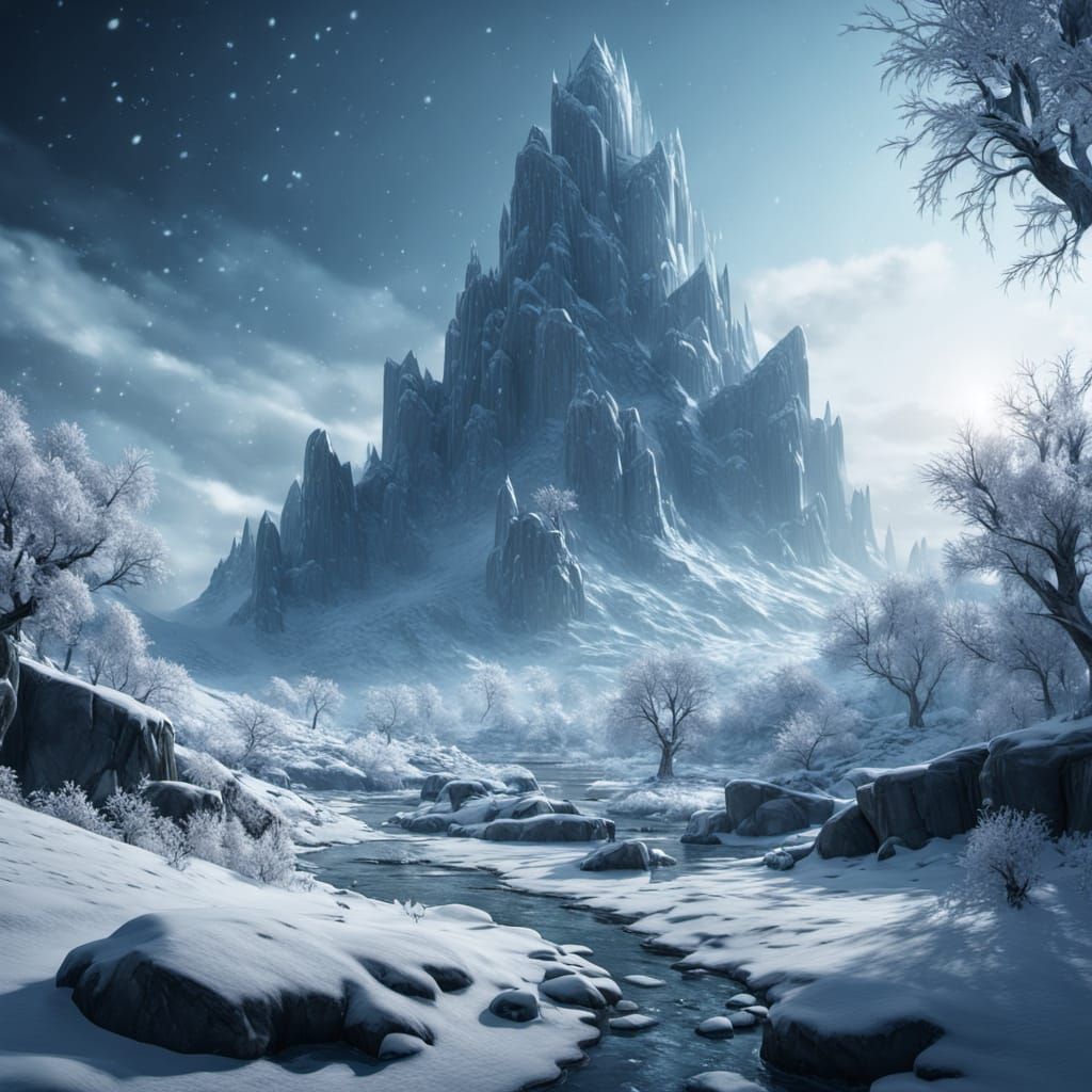 Ethereal Blizzard in Vibrant HDR Colors