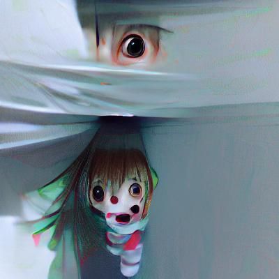 Simple AI Image of a Scared Subject