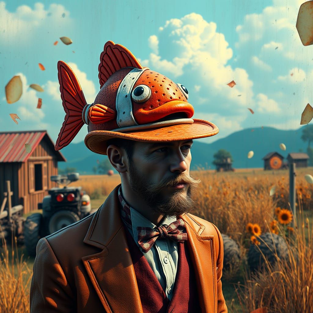 Ethereal Dandy in Distressed Rustic Landscape