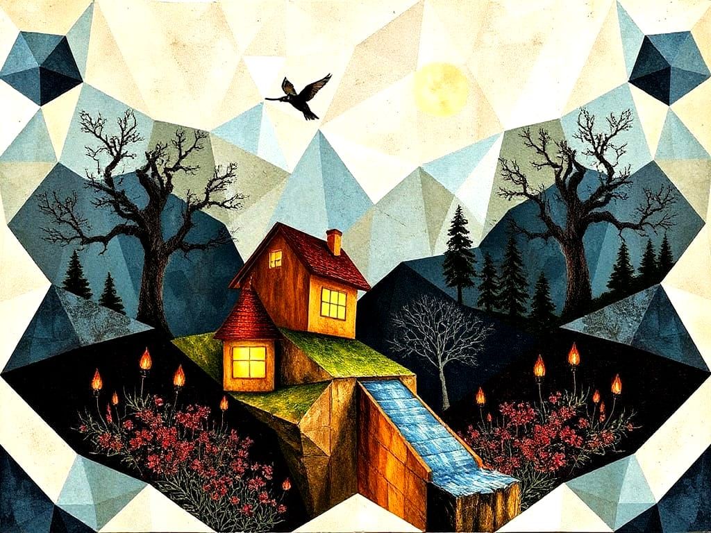 geometric encaustic fairy tale tessellation