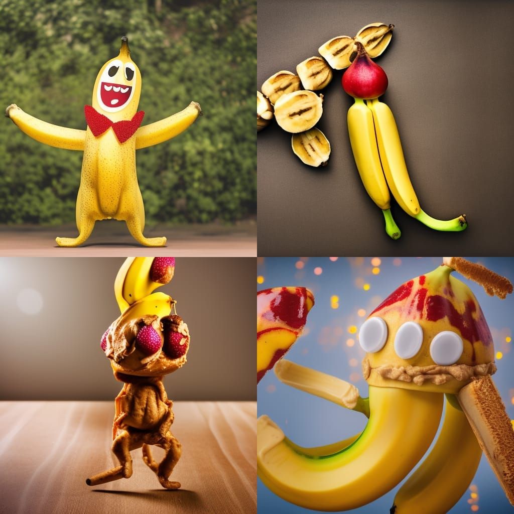 Banana Dancing to Peanut Butter Jelly Time