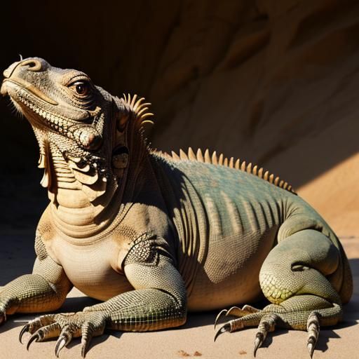 Surreal Camel Iguana Hybrid Animal Photo