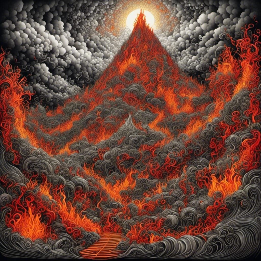 Zentangle Volcano