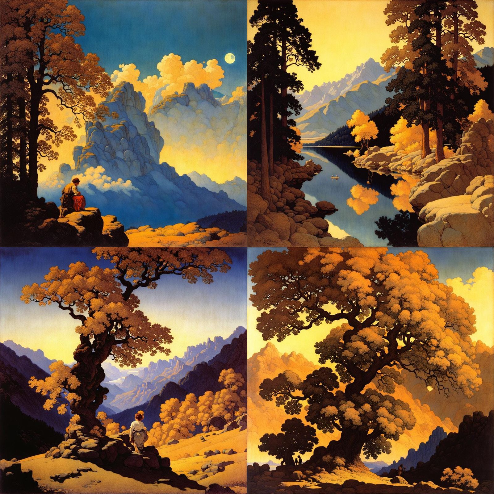 Ethereal Landscape Painting in Parrish Style