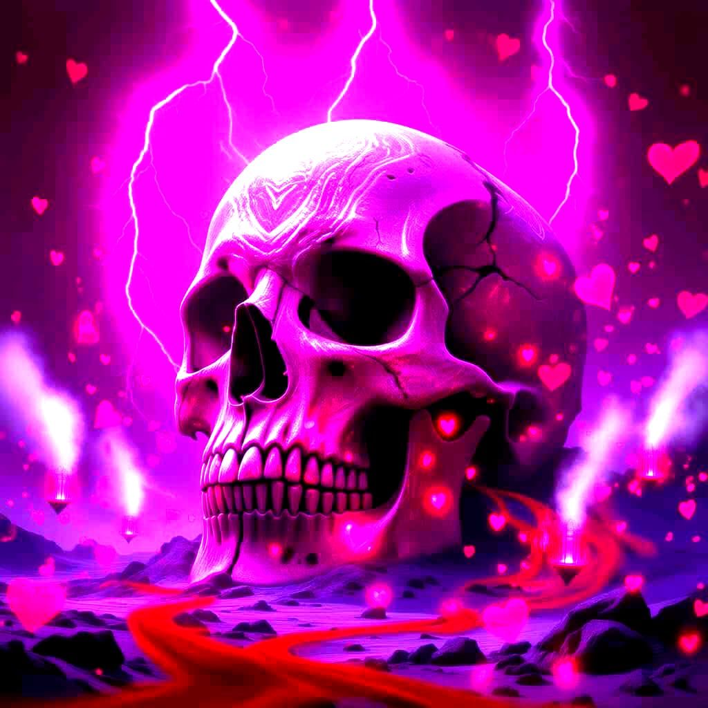 Skull extraterrestrial valentine curse day