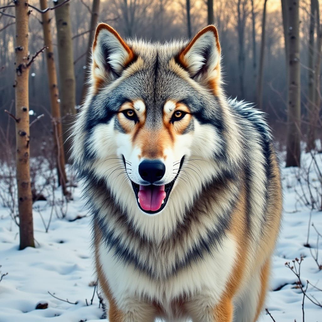 Wolf on Dog Food Billboard