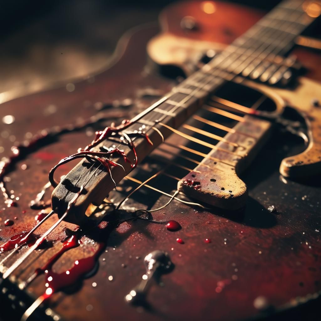 Intense Grunge Music Photography: Bleeding Fingers