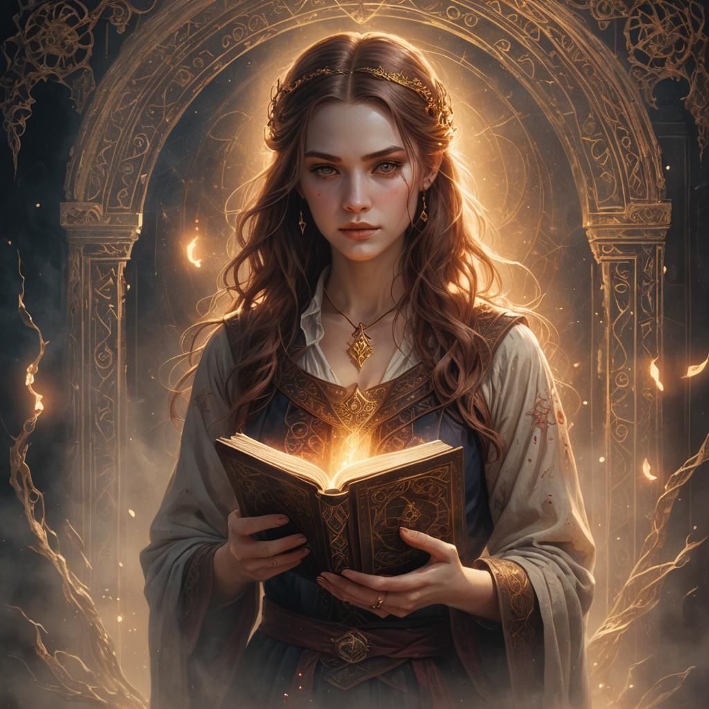 Mystical Grimoire: Anime-Inspired Fantasy Illustration
