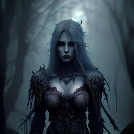 Dark Elf Assassin in Dark Fantasy Art Style
