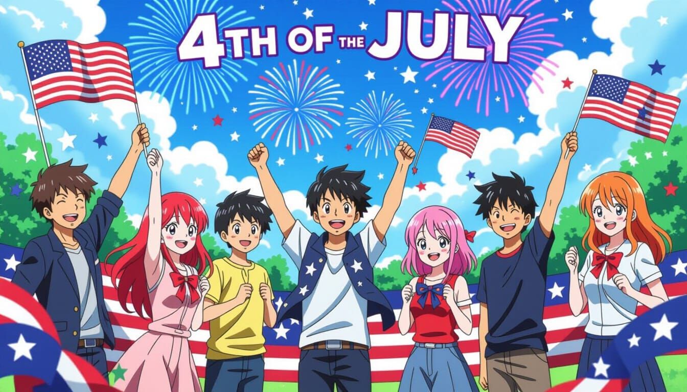 Anime Style 4th of July Celebration