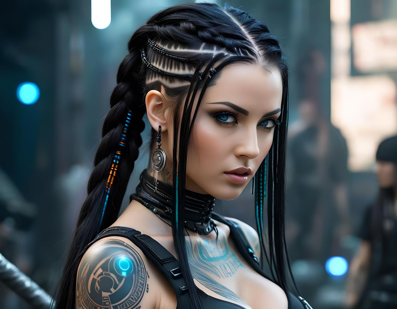 Cyberpunk Beauty Reigns in a Futuristic Metropolis