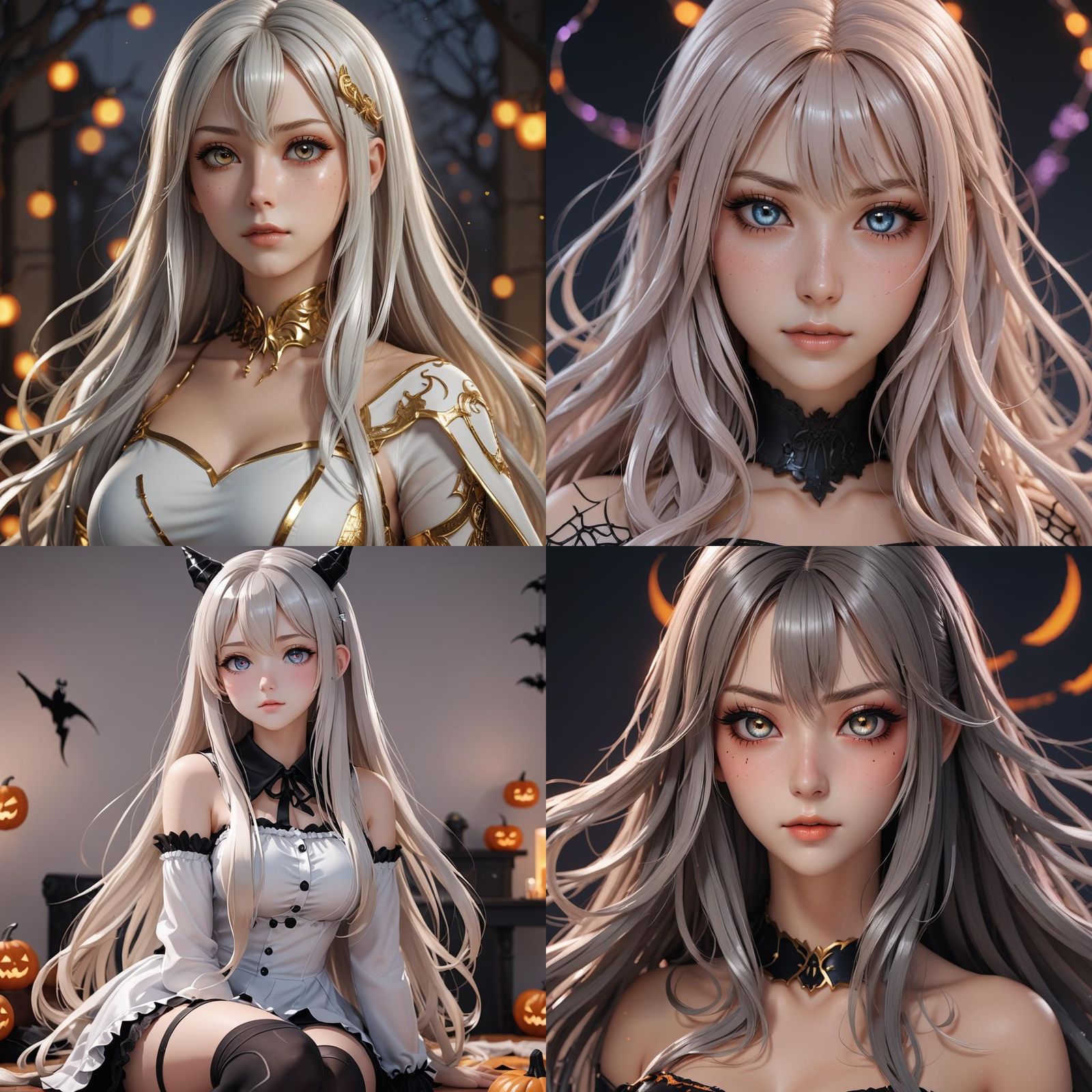 Halloween Anime Girl in High Detail 3D Rendering