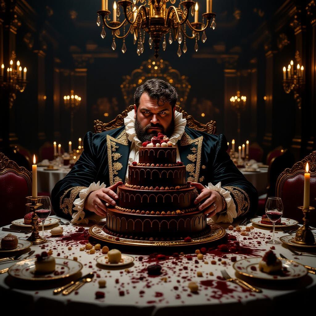 A Thousand-Pound Man's Decadent Banquet in Photorealistic St...