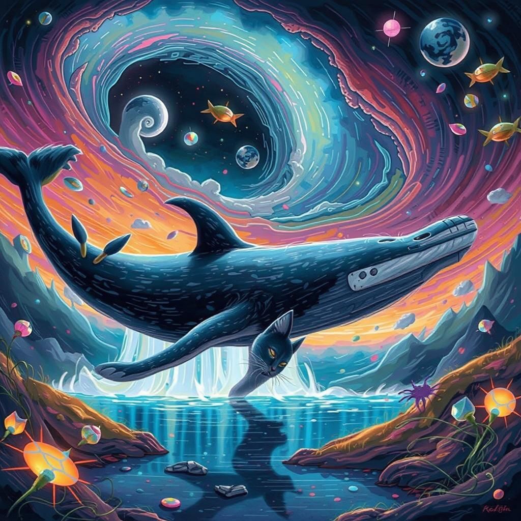 Cat in Sunlight: Rococo Meets Digital Art