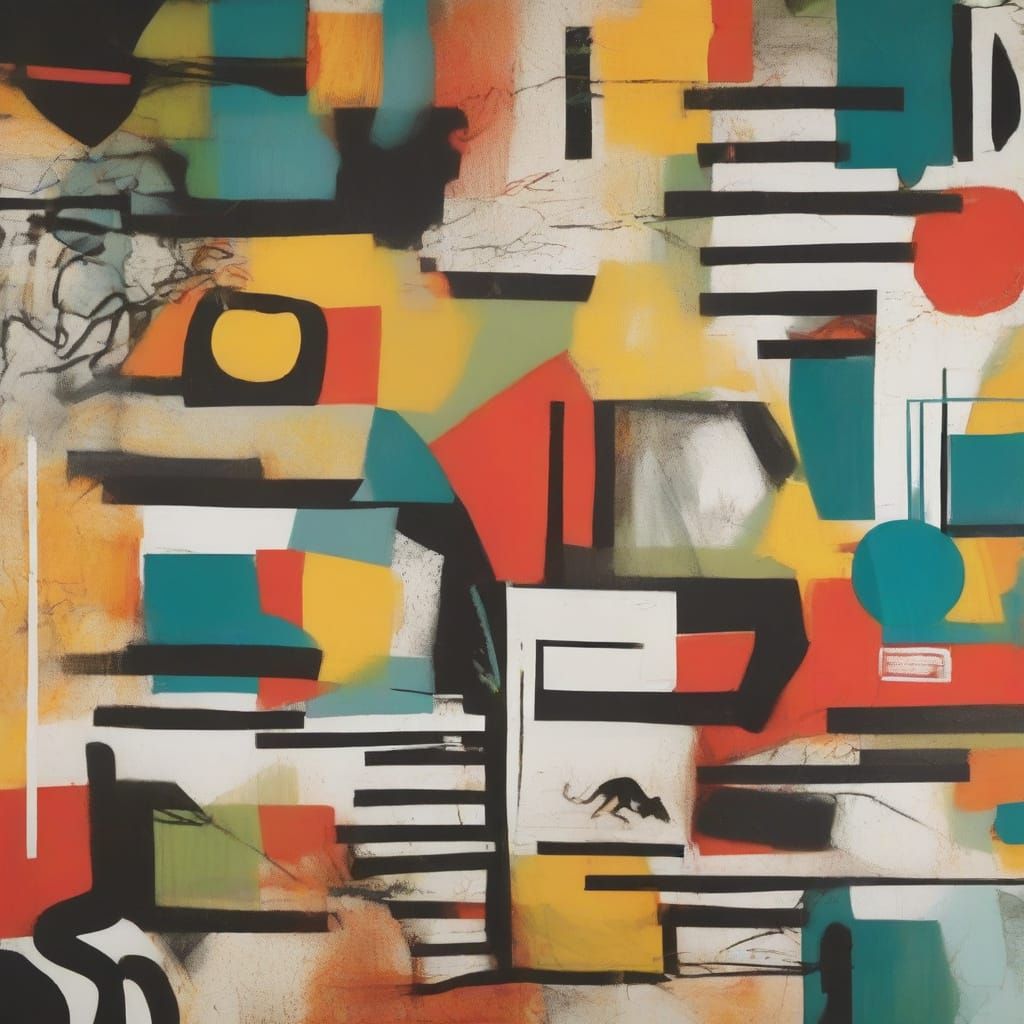 Vibrant Avant-Garde Billboard in Egon Schiele and Pablo Pica...