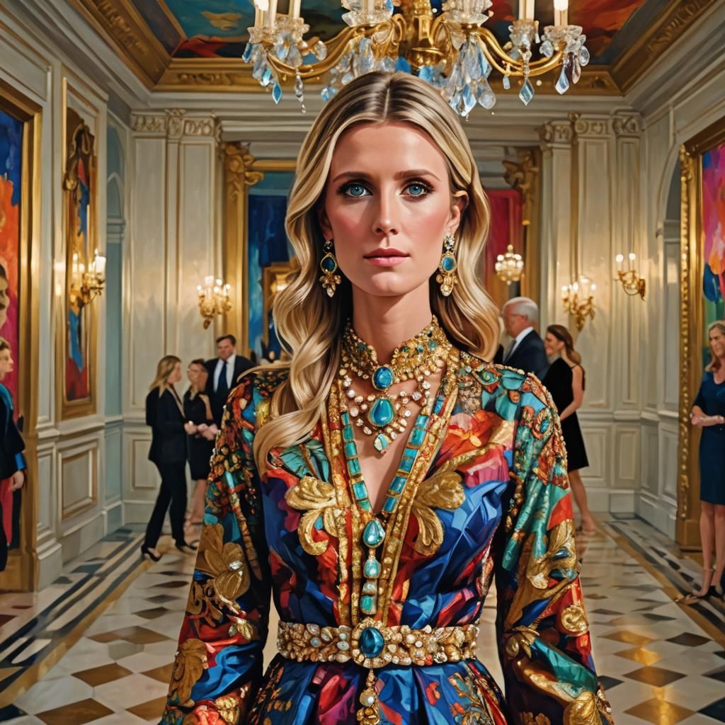 Elegant High Fashion Portrait in Art Deco Style