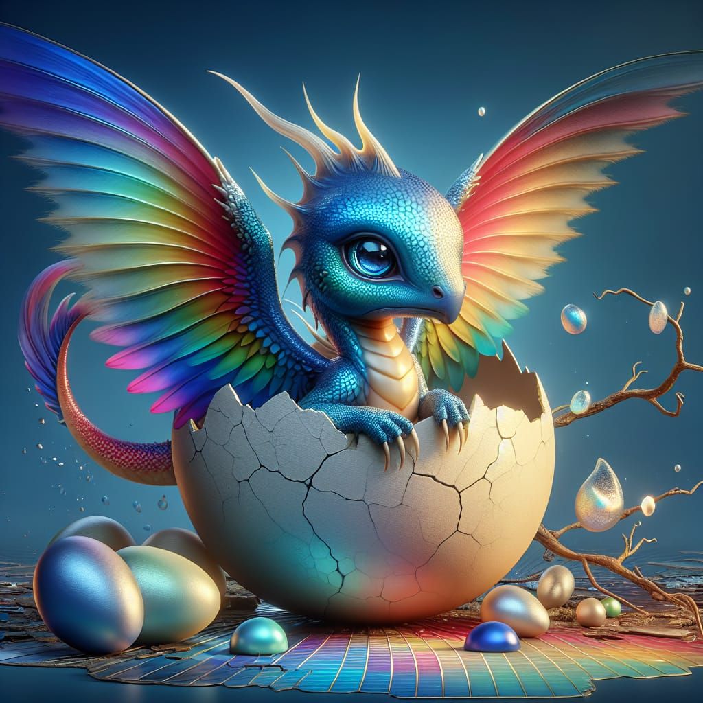 Blue Scaled Creature Emerges in Fantasy Concept Art