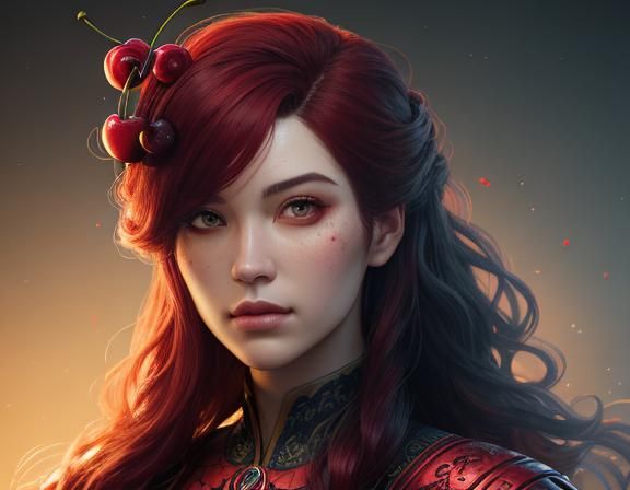 Hyperrealistic Portrait of a Woman with Wavy Hair