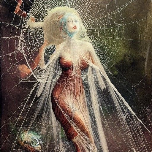 Goddess Entangled: A Mixed Media Illustration