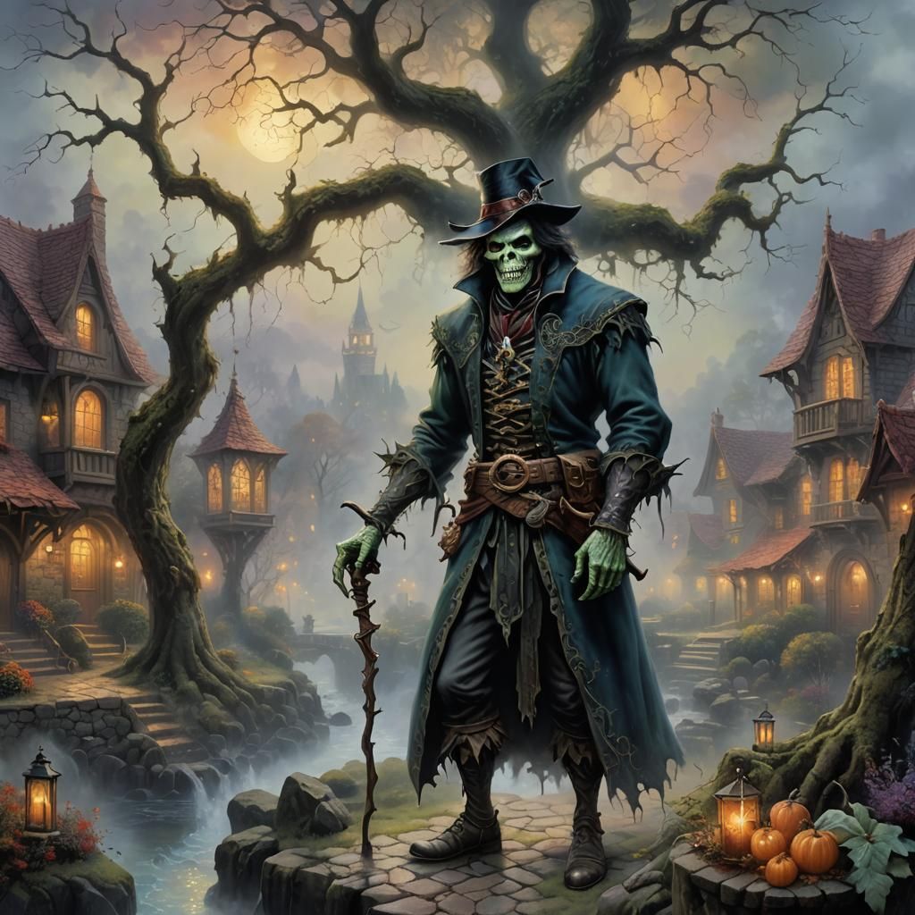 Ethereal Gruel Ghoul in a Hyperdetailed Fantasy