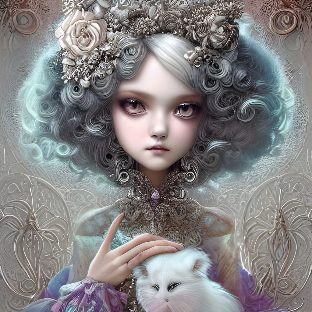 Hyperdetailed Pearlescent Filigree: A Magical Creation