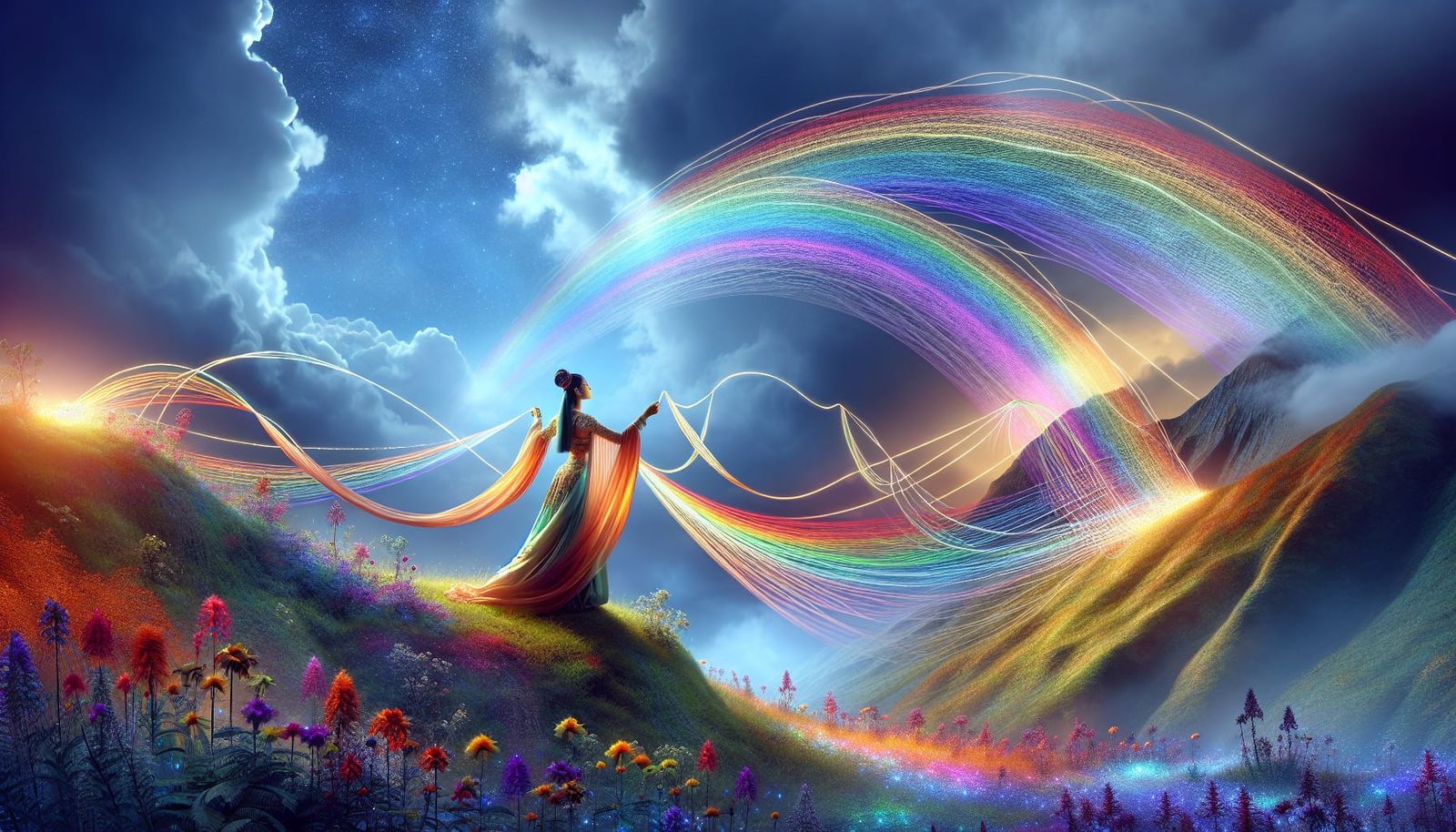 Rainbow Weaver Creates Magical Sky Arch
