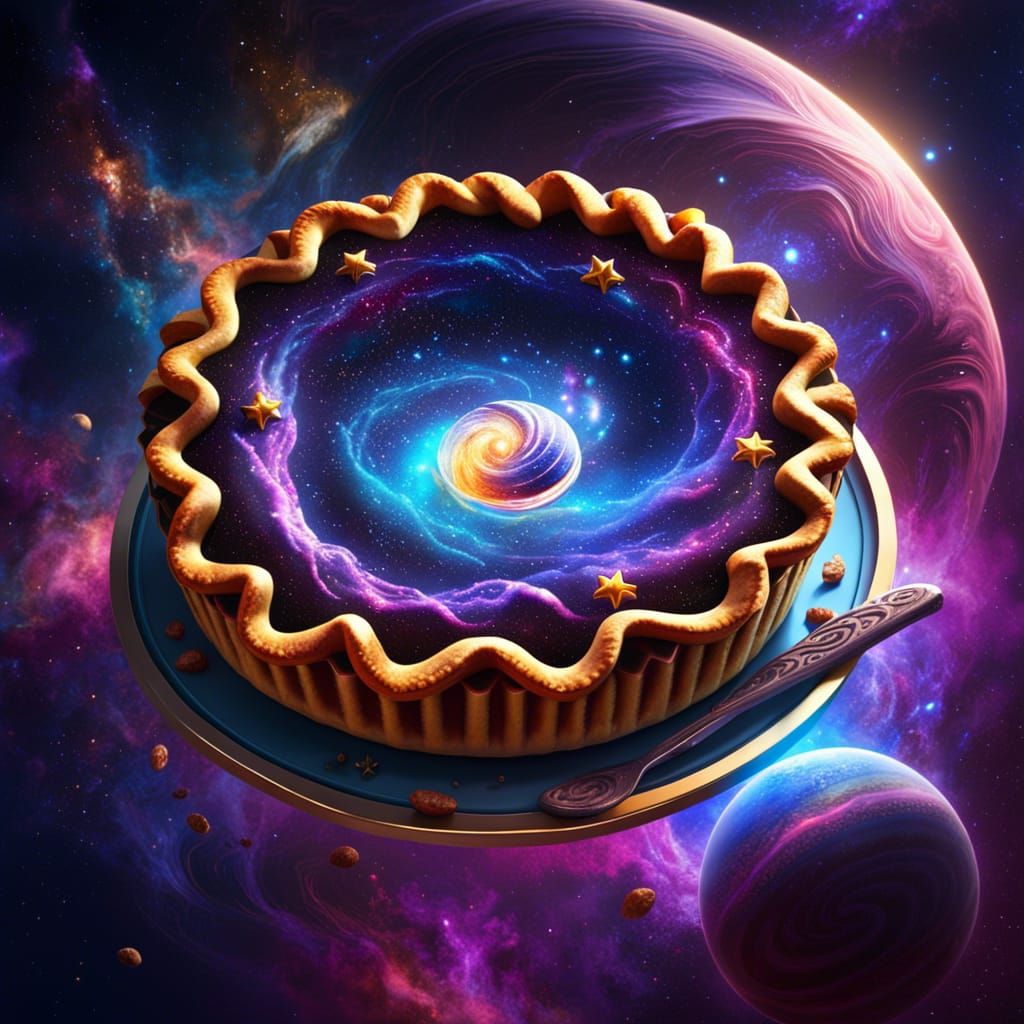 Galactic Pie: Detailed Digital Art in 8k
