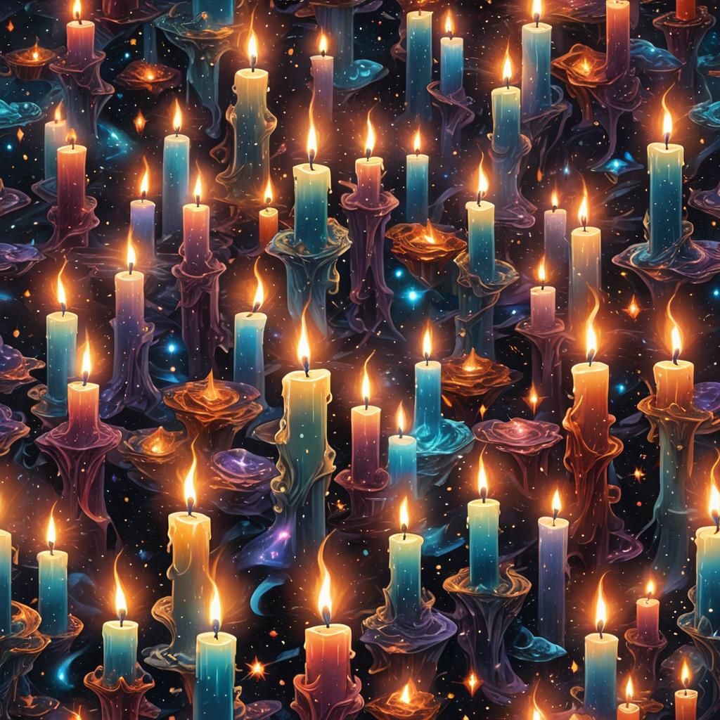 Candles Burning in Space with Galaxies and Cosmic Dust