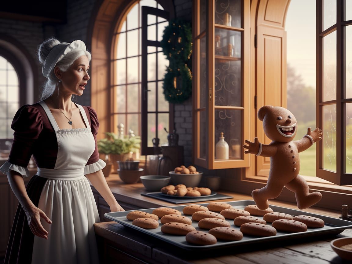 Warmth of a Cozy Rustic Kitchen Scene