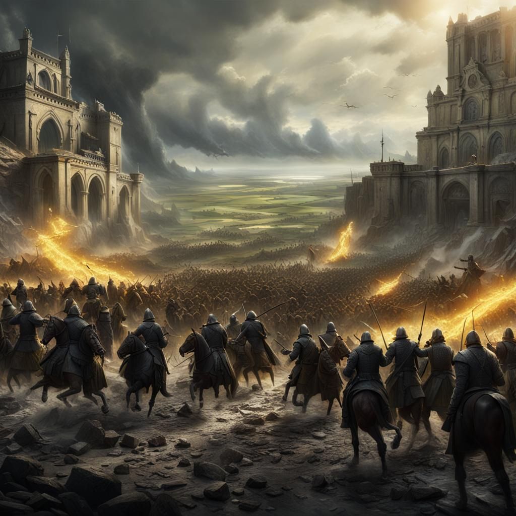 Epic Battle Scene at the Yellow Fork