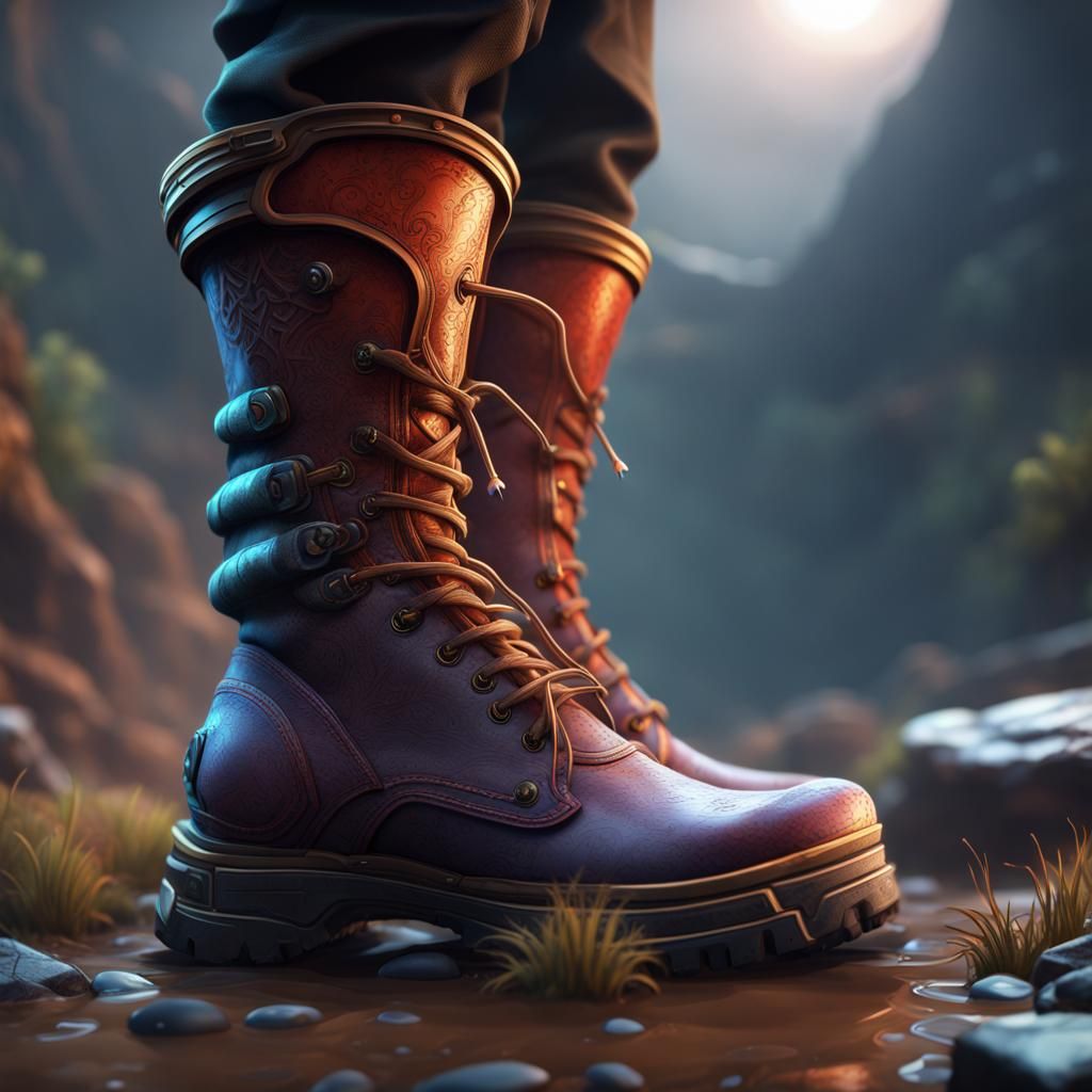 Ant's Eye View of a Human Boot