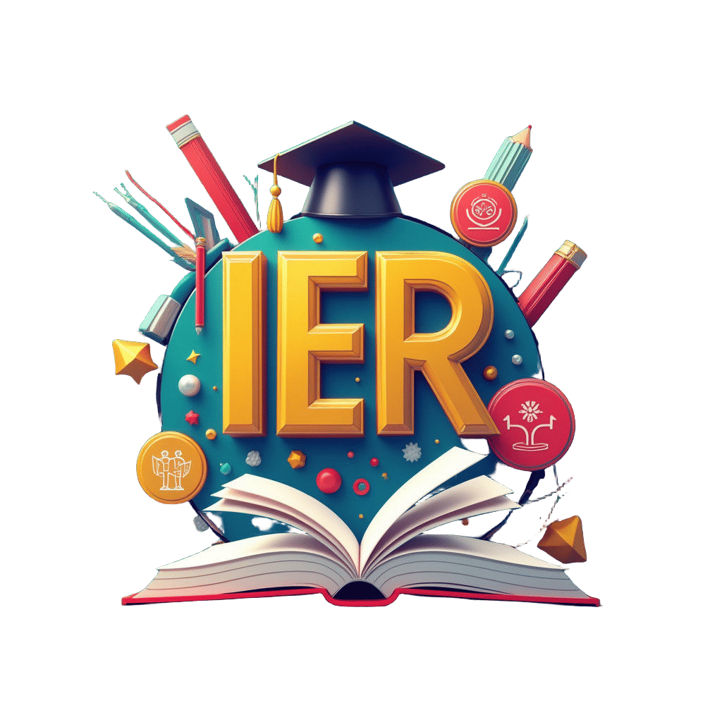 Vibrant Education Design Featuring 'IER' Letters