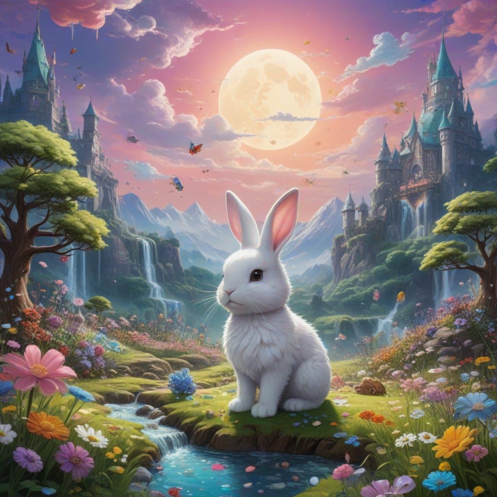 Whimsical Wonderland with Ultra-Cute Animals and Pastel Land...