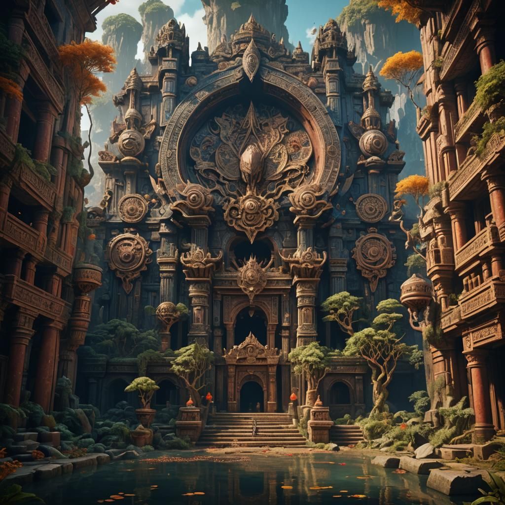 Detailed Matte Painting of Ahura Mazda