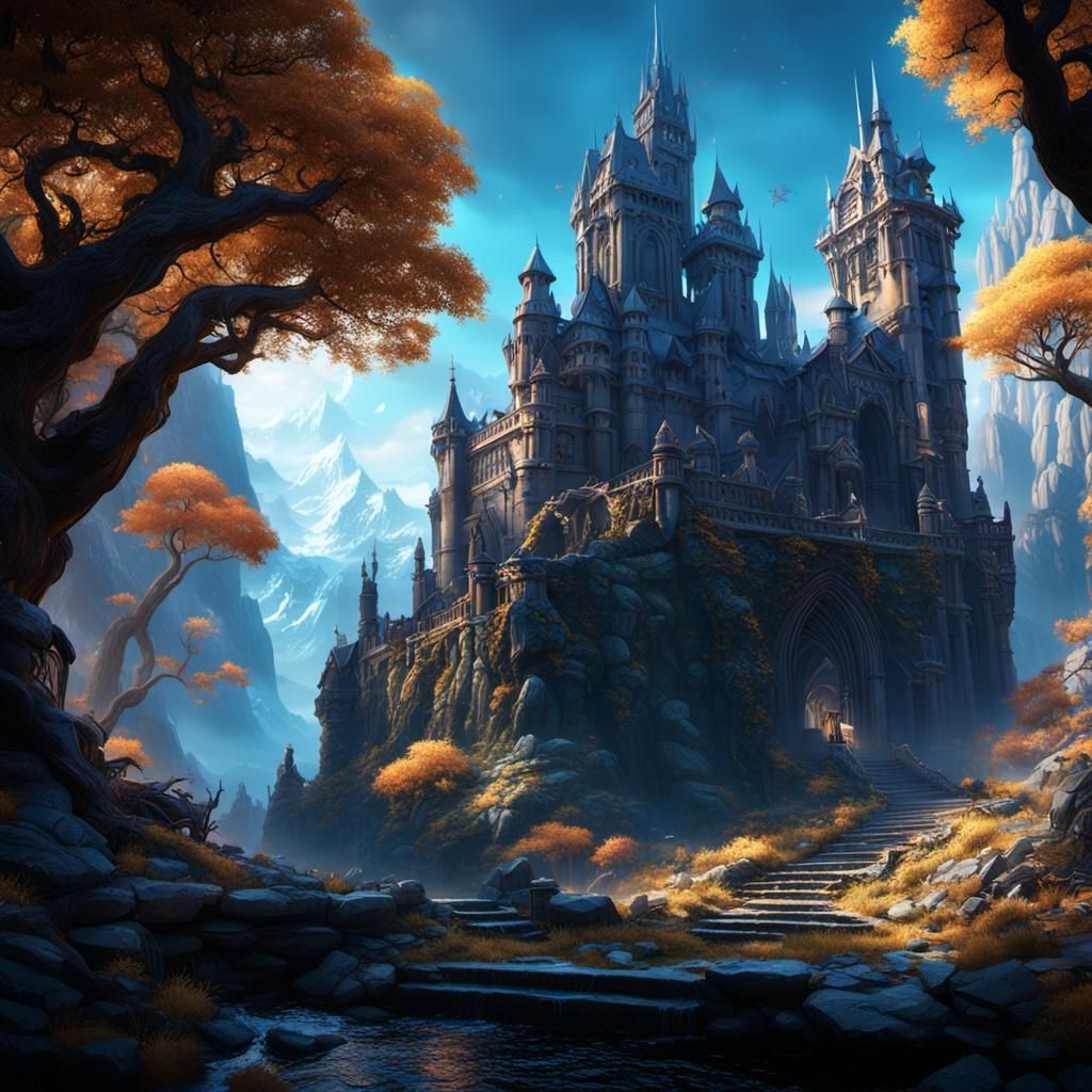 Fantastical Matte Painting in Deep Color