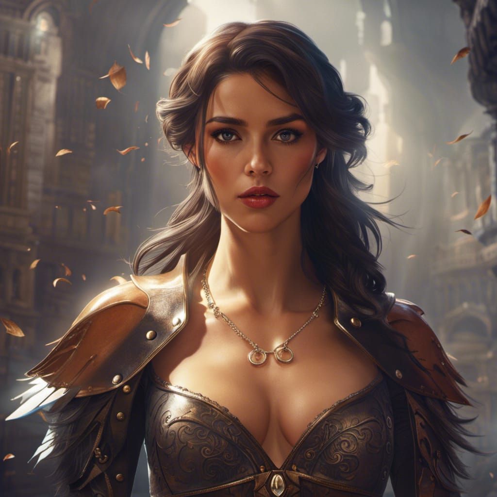 Muscular Tomboy in Silk, Dark Fantasy Concept Art