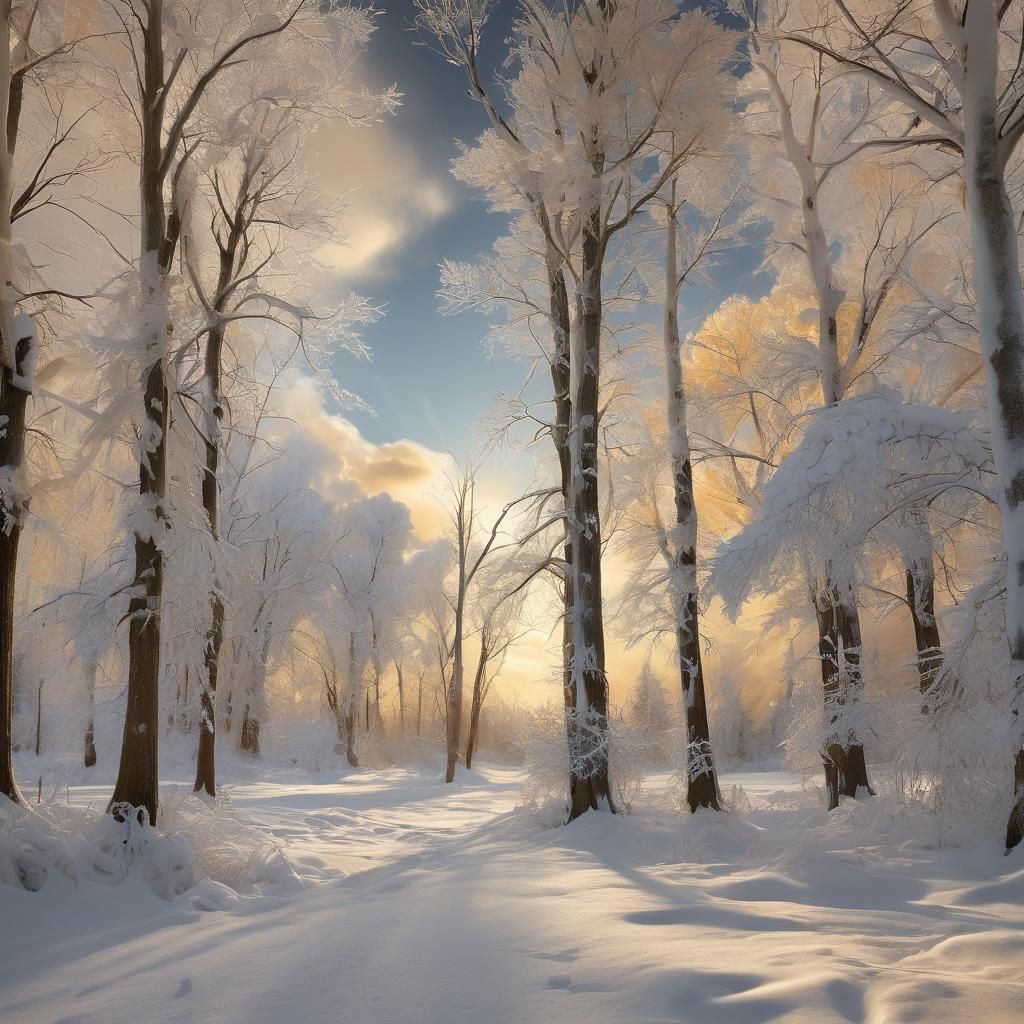Celestial Winter Wonderland in Soft Focus