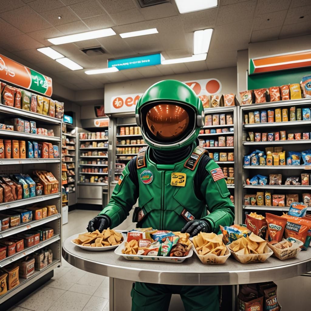 Martian's Interstellar Snack Stop at 7-Eleven