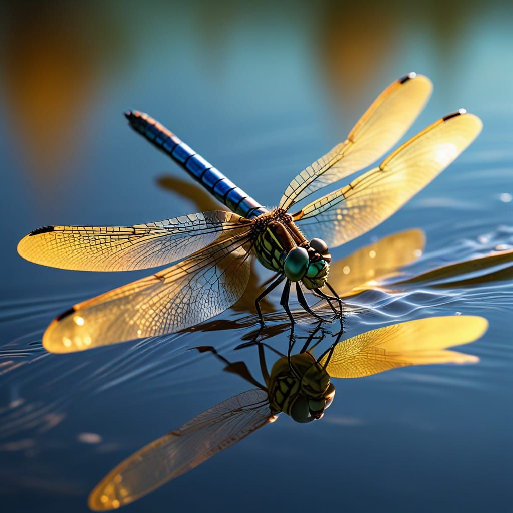 Dragonfly's Iridescent Dance: Macro Photography