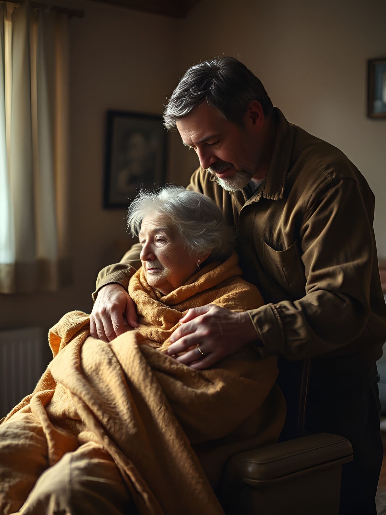 Elderly Care, Cinematic Film Still