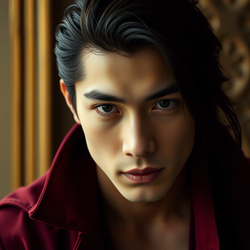 Dramatic Vampire Portrait in Cinematic Style