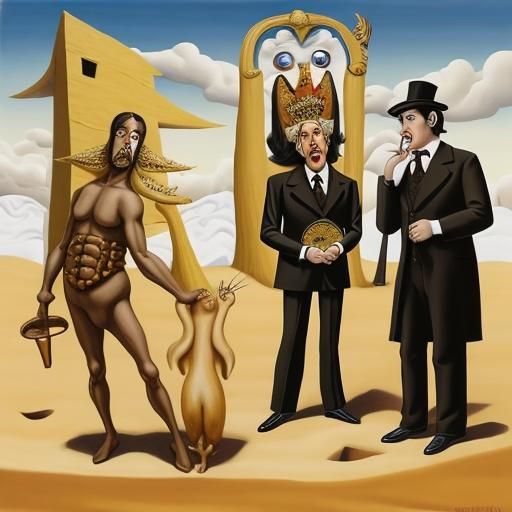 Surreal Monty Python Scene as a Dali Painting