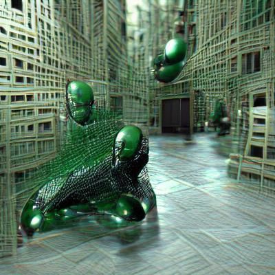 Matrix Code Cascade in Cyberpunk Style