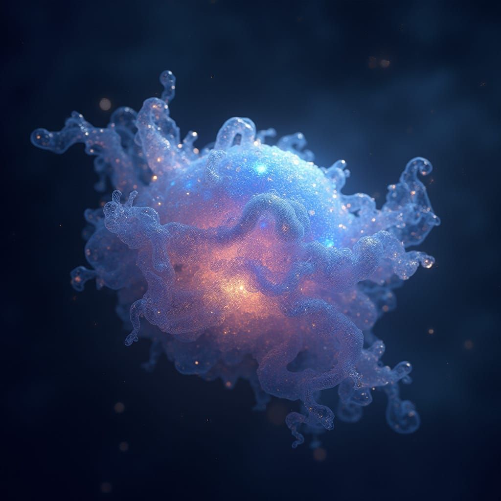 Luminous Entity Floats in Cosmic Space